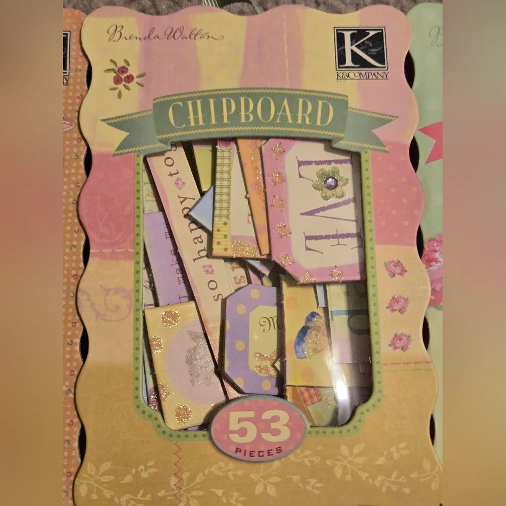K & Company Chipboard Sets Bundle Of 3 Scrapbooking Paper Crafts